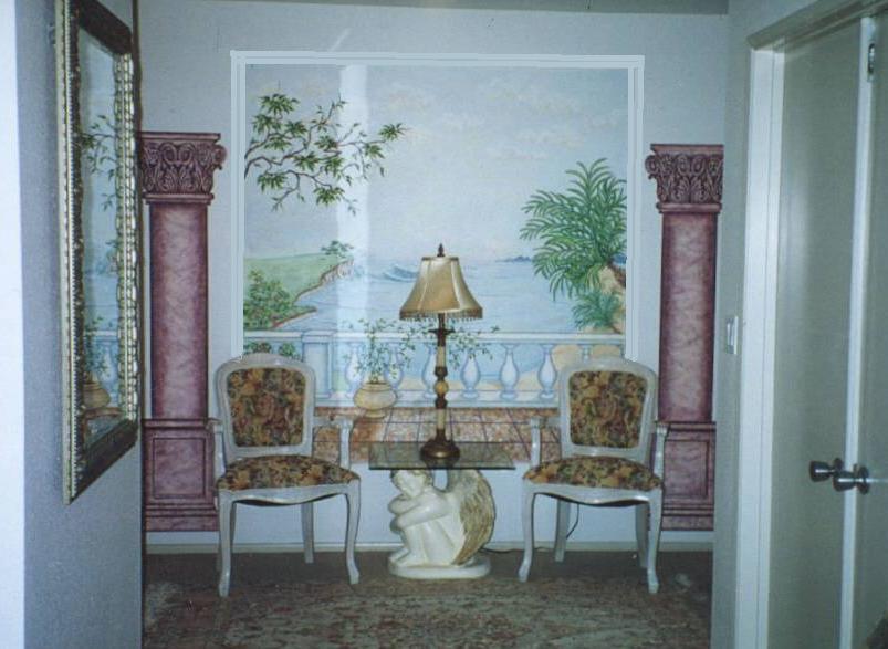 Mural, Trompe L'oeil, Ocean Mural, Granada Hills, Seascape Mural, Bedroom Mural,